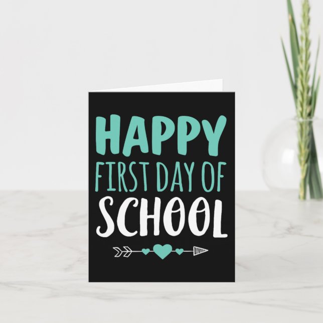 Tarjeta Feliz Primer Día De La Escuela Estudiante Arrow C (Anverso)