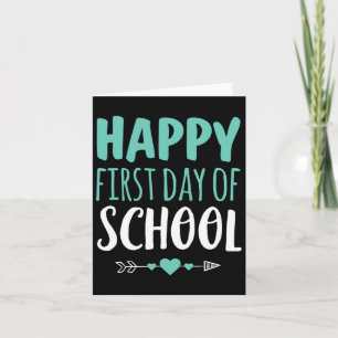 Tarjeta Feliz Primer Día De La Escuela Estudiante Arrow Cu