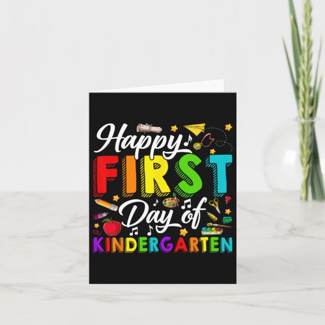Tarjeta Feliz Primer Día De La Infancia De Vuelta Al Escol (Anverso)