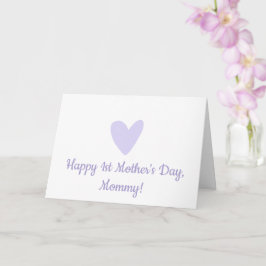Tarjeta Feliz primer día de la madre | Corazón de Lilac Pe