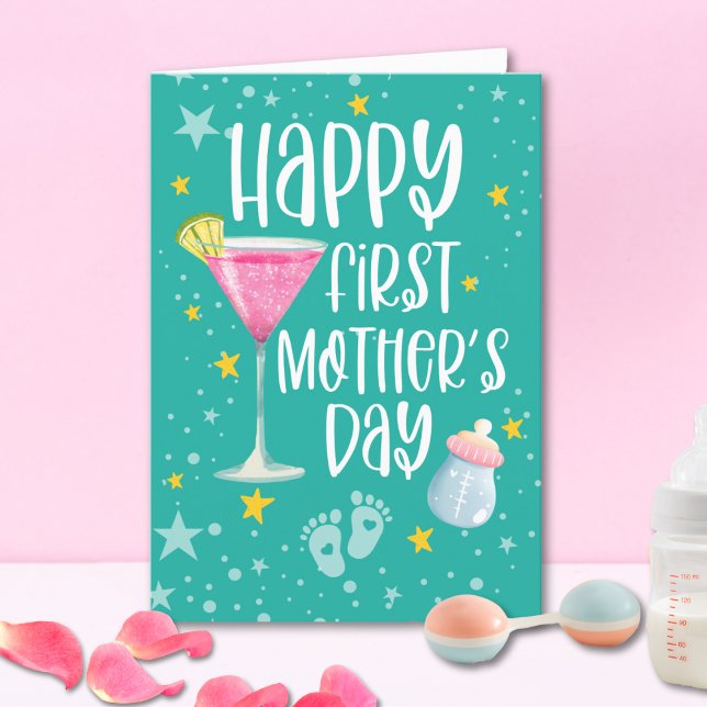 Tarjeta Feliz primer día de la madre, muy moderno (Subido por el creador)