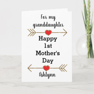 Tarjeta Feliz primer día de la madre nieta
