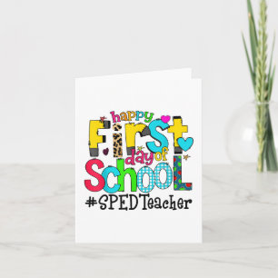 Tarjeta Feliz Primer Día De La Vida Del Profesor De Sped E