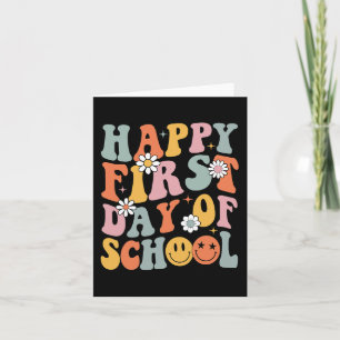 Tarjeta Feliz Primer Día De Maestros Escolares Niños De Vu
