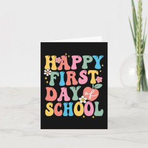Tarjeta Feliz Primer Día De Maestros Escolares Niños De Vu