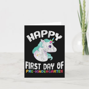 Tarjeta Feliz primer día de preescolar de vuelta a la escu