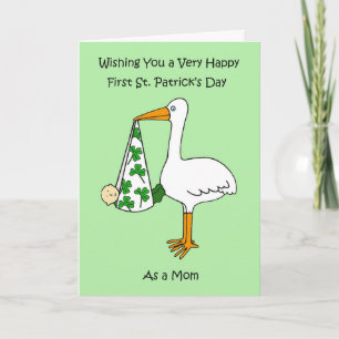 Tarjeta Feliz primer día de San Patricio como mamá