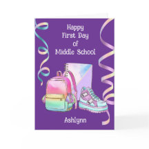 Feliz primer día de secundaria para las hijas