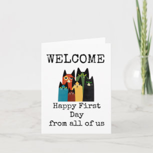 Tarjeta Feliz Primer Día, De Todos Nosotros, Cute Card