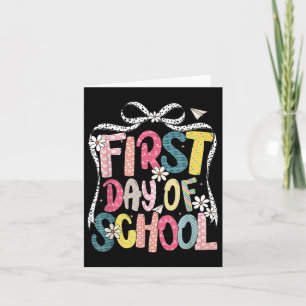 Tarjeta Feliz primer día de vuelta a la escuela Coquette B