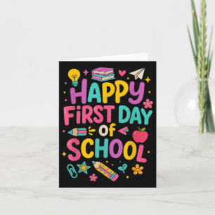 Tarjeta Feliz Primer Día Del Estudiante En La Escuela