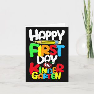 Tarjeta Feliz Primer Día Del Profesor De Jardín De Niños B
