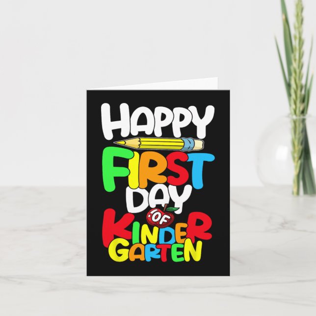 Tarjeta Feliz Primer Día Del Profesor De Jardín De Niños D (Anverso)