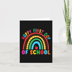 Tarjeta Feliz primer día escolar de vuelta a la escuela B