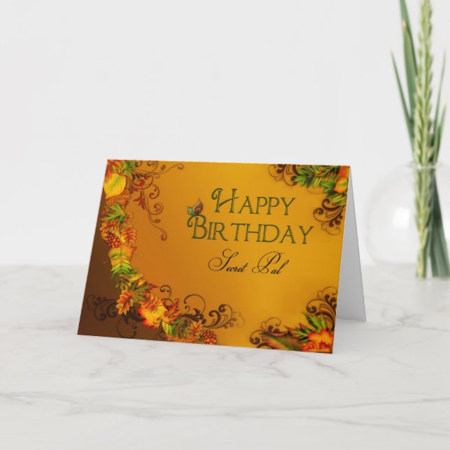 TARJETA FELIZ PRIMER DÍA SECRETO PAL - SALIDA DE OTOÑO (Anverso)