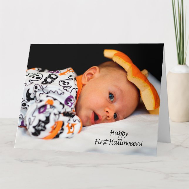 Tarjeta ¡Feliz primer Halloween! (Anverso)