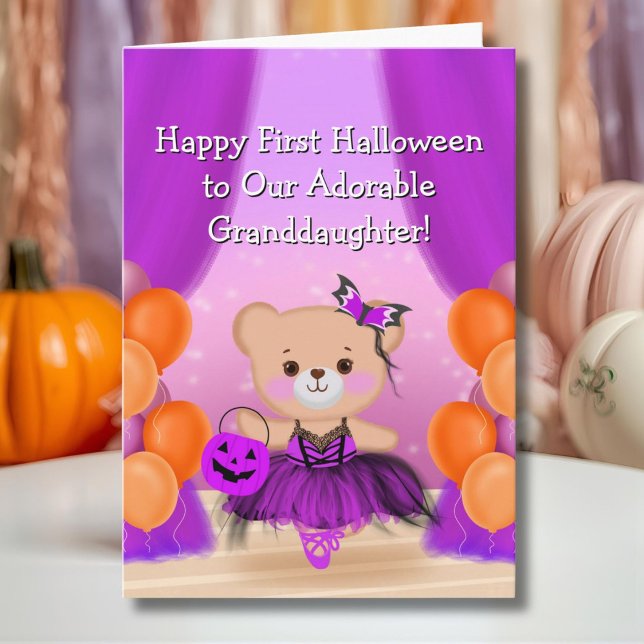 Tarjeta Feliz Primer Halloween Bailarina Nieta (Subido por el creador)