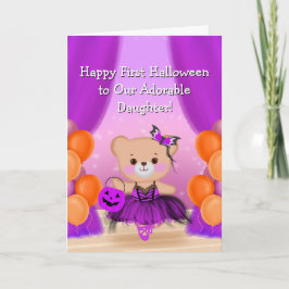 Tarjeta Feliz primer Halloween Ballerina Daughter