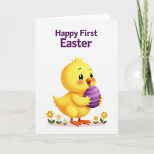 Tarjeta Feliz Primera Pascua de Pollito