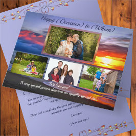 Tarjeta Feliz Puerto Sunset 1739