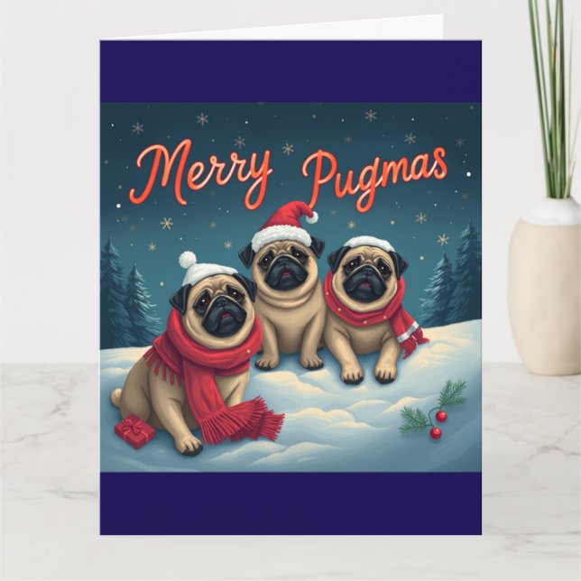 Tarjeta Feliz Pugmas de nuestra familia (Anverso)