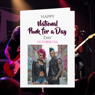 Tarjeta Feliz Punk por un Día   25 de octubre