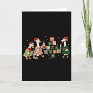 Tarjeta Feliz Química Navidad Ganso Química Navidad Cienci