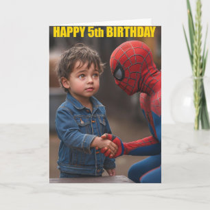 Tarjeta Feliz quinto cumpleaños