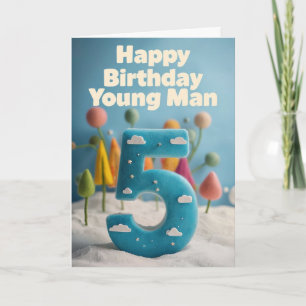 Tarjeta Feliz quinto cumpleaños