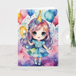 Tarjeta ¡Feliz quinto cumpleaños, Pequeña Estrella!