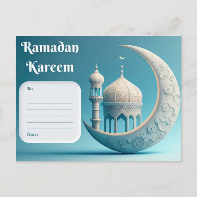 Tarjeta Feliz Ramadan Kareem - Descarga digital (Anverso)