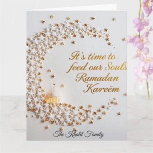 Tarjeta Feliz Ramadan Mubarak Ramadan Kareem Blanco Musulm
