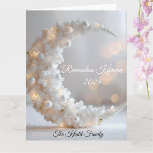 Tarjeta Feliz Ramadan Mubarak Ramadan Kareem Blanco Musulm