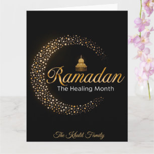 Tarjeta Feliz Ramadan Mubarak Ramadan Kareem Blanco Musulm