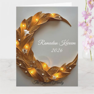 Tarjeta Feliz Ramadan Mubarak Ramadan Kareem Blanco Musulm