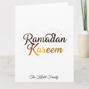 Tarjeta Feliz Ramadan Mubarak Ramadan Kareem Oro Musulmán