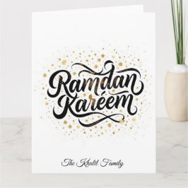 Tarjeta Feliz Ramadan Mubarak Ramadan Kareem Oro Musulmán