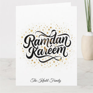 Tarjeta Feliz Ramadan Mubarak Ramadan Kareem Oro Musulmán