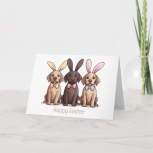 Tarjeta Felíz recuperación de Labrador de Pascua perros co