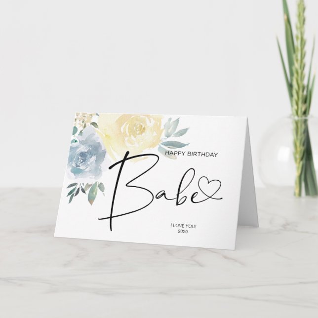 Tarjeta Feliz regalo de cumpleaños para novia (Anverso)
