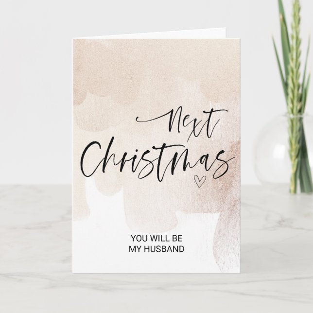 Tarjeta Feliz Regalo De Deseos De Navidad Para El Novio Fi (Anverso)