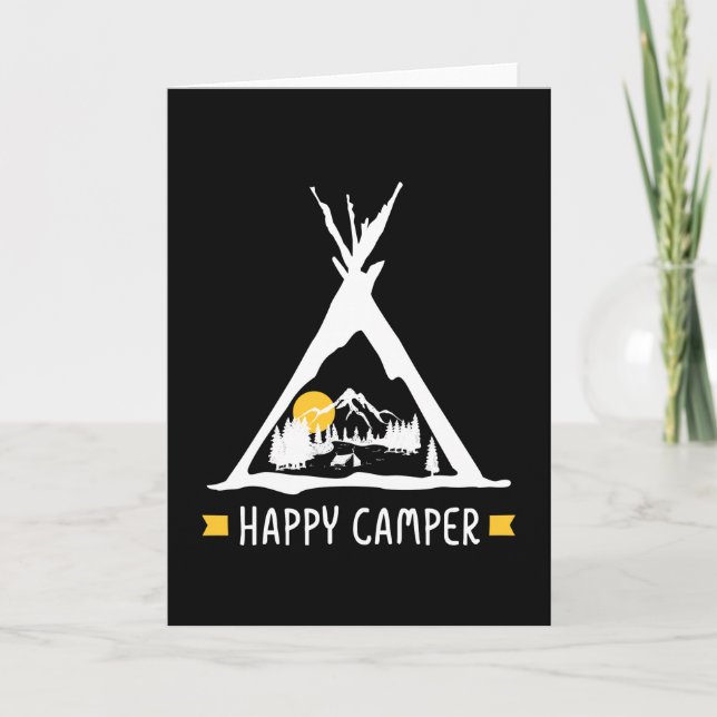 Tarjeta Feliz regalo de la autovía de Camper Camping Carav (Anverso)