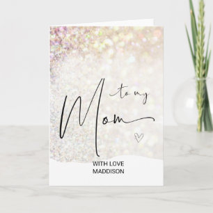 Tarjeta Feliz regalo de Navidad para mamá de la hija