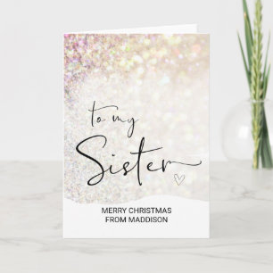 Tarjeta Feliz Regalo De Navidad Para Nochebuena De Hermana