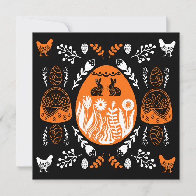 Tarjeta Feliz regalo de vacaciones de Pascua (Anverso)