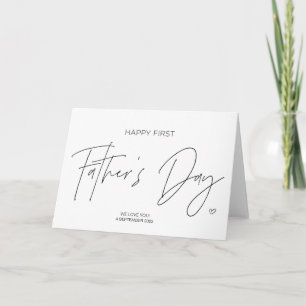 Tarjeta Feliz regalo del Día del Primer Padre para nuevo p