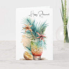 Tarjeta Feliz retiro bebida tropical