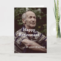 Feliz retiro foto nombre años de servicio