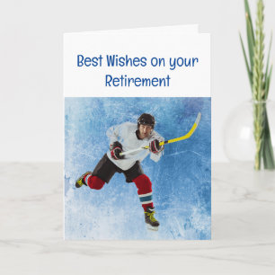 Tarjeta Feliz retiro Hockey sobre hielo