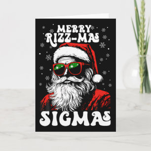 Tarjeta Feliz Rizz Mas Sigmas Divertido Gen Alpha Navidad